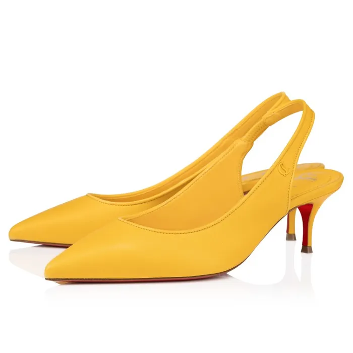 Women Sporty Kate Sling 55 Mm Sling Back Pumps 8211 Nappa Leather 8211 Pollen Christian Louboutin Pumps