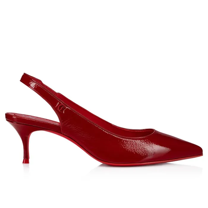 Women Sporty Kate Sling 55 Mm Sling Back Pumps 8211 Vog Patent Leather 8211 Loubi Christian Louboutin Pumps
