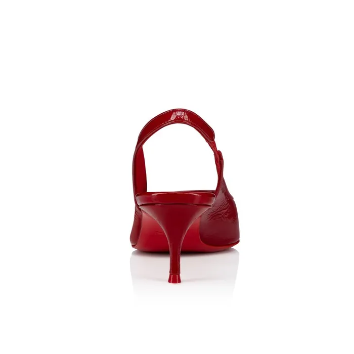 Women Sporty Kate Sling 55 Mm Sling Back Pumps 8211 Vog Patent Leather 8211 Loubi Christian Louboutin Pumps