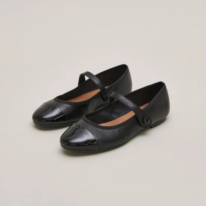 Women Strappy Ballerinas Black JONAK Ballet Flats