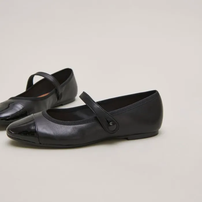 Women Strappy Ballerinas Black JONAK Ballet Flats