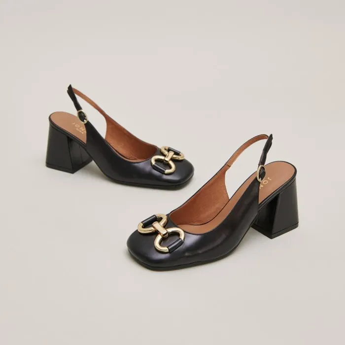 Women Strappy Pumps Black JONAK Slingbacks