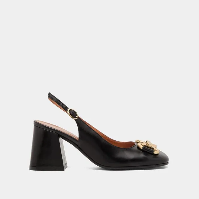 Women Strappy Pumps Black JONAK Slingbacks