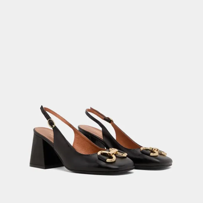 Women Strappy Pumps Black JONAK Slingbacks