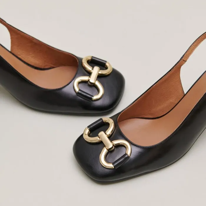 Women Strappy Pumps Black JONAK Slingbacks