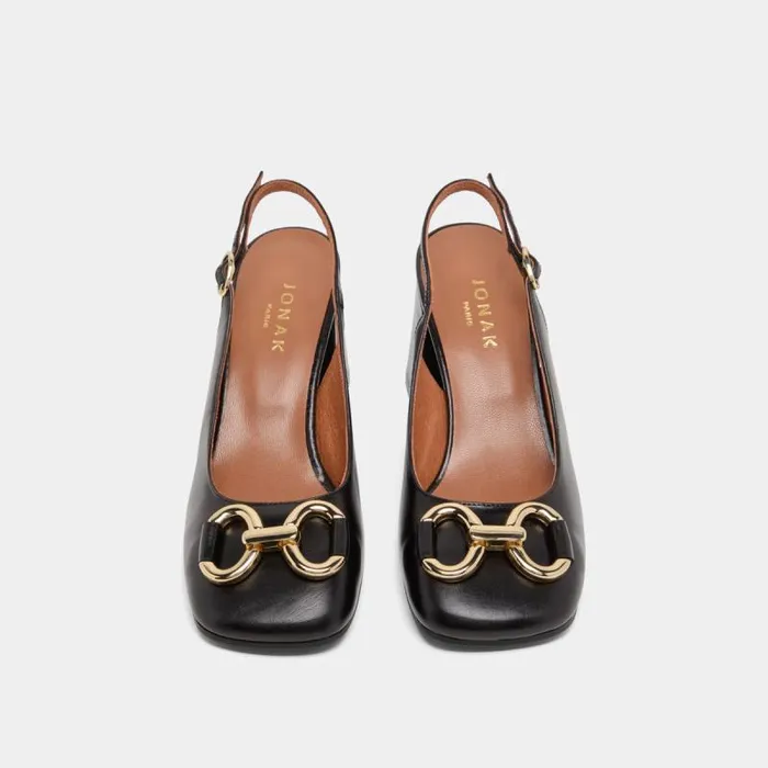Women Strappy Pumps Black JONAK Slingbacks