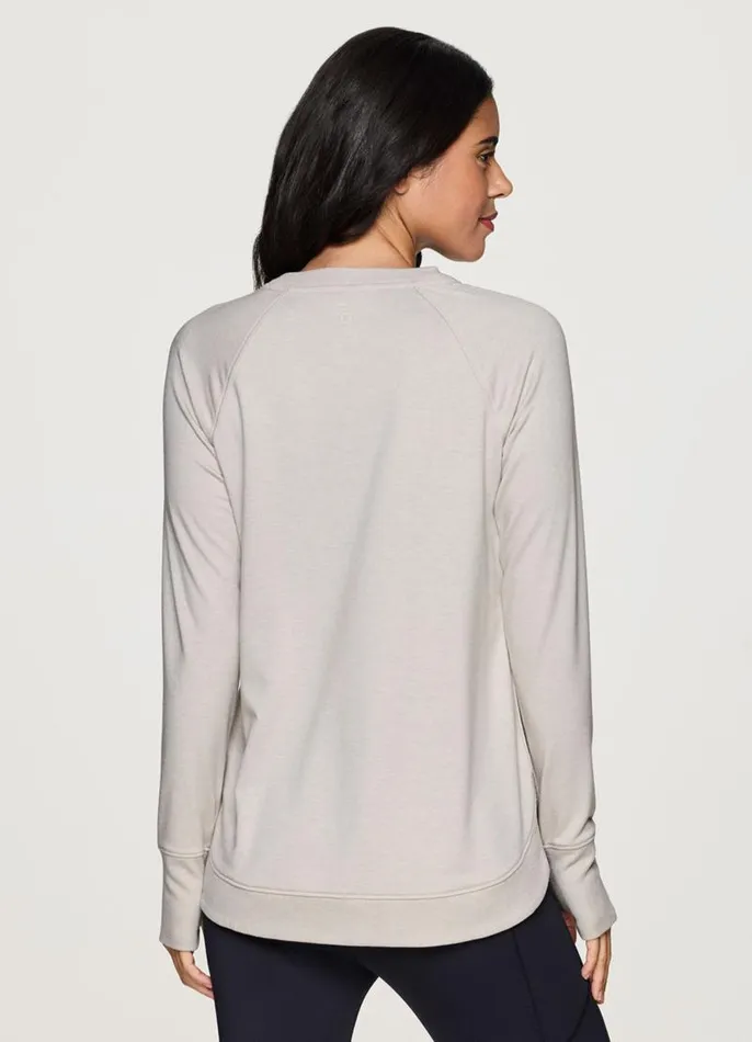 Women Studio French Terry Sweatshirt Sand RBX Active Sweatshirts