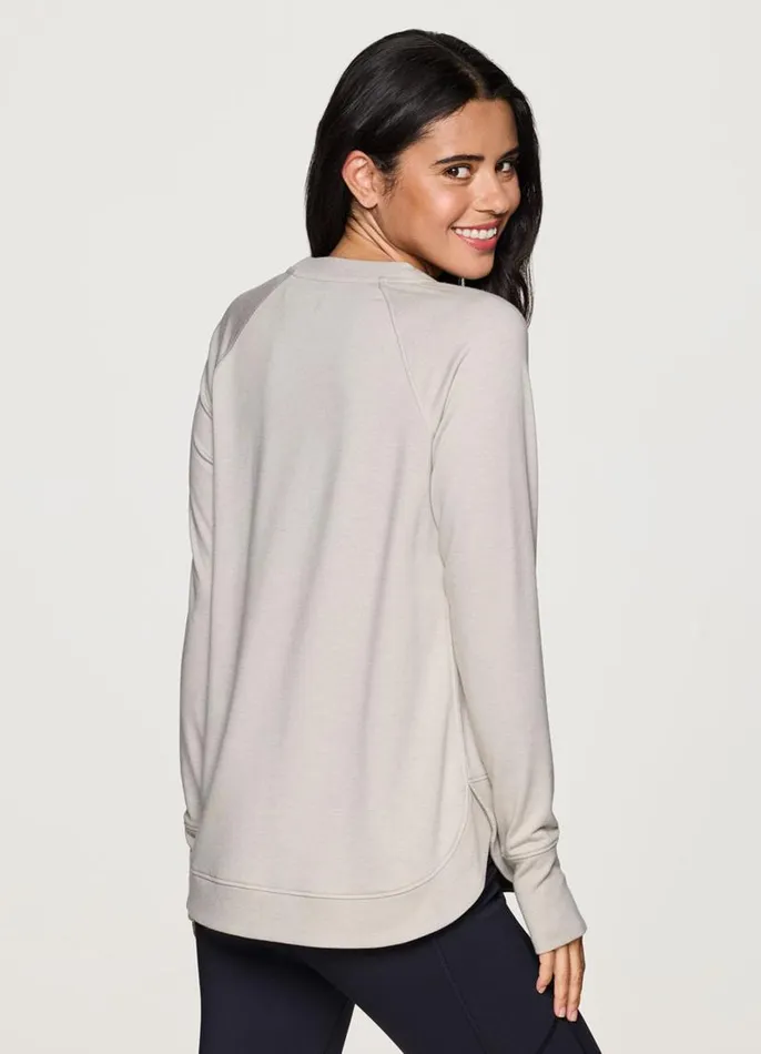 Women Studio French Terry Sweatshirt Sand RBX Active Sweatshirts