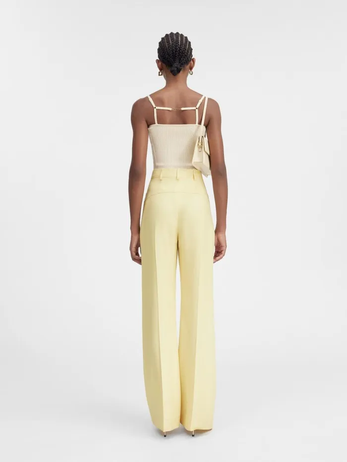 Women Suits JACQUEMUS The Sauge Pants Pale Yellow