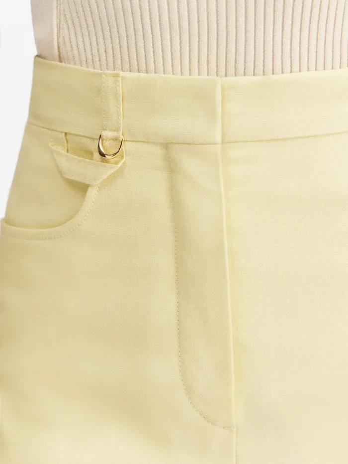 Women Suits JACQUEMUS The Sauge Pants Pale Yellow