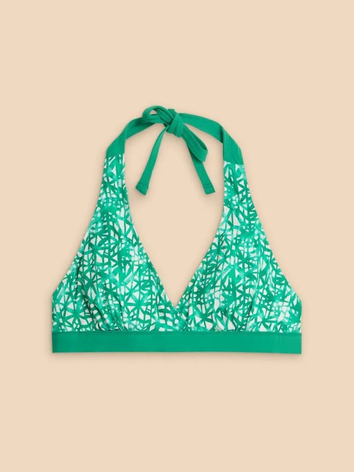 Women Sunshine Reversible Halter Neck Bikini Top Green Multi White Stuff Swimwear Women Sunshine Reversible Halter Neck Bikini Top Green Multi White Stuff Swimwear