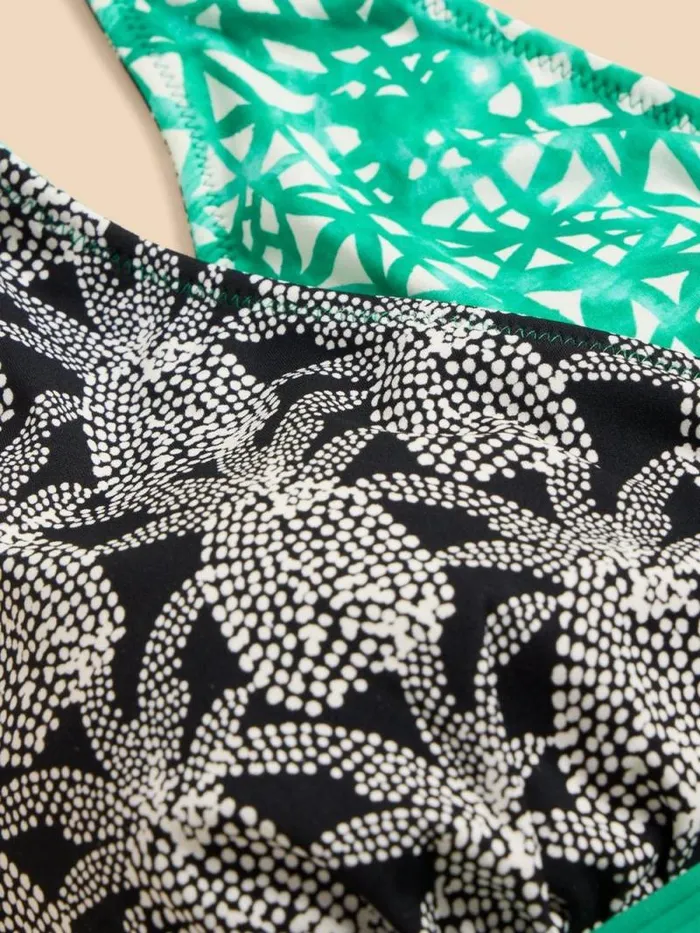 Women Sunshine Reversible Halter Neck Bikini Top Green Multi White Stuff Swimwear Women Sunshine Reversible Halter Neck Bikini Top Green Multi White Stuff Swimwear
