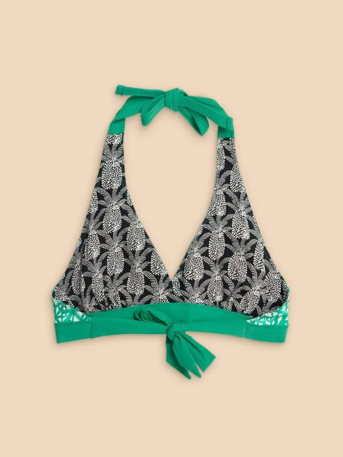 Women Sunshine Reversible Halter Neck Bikini Top Green Multi White Stuff Swimwear Women Sunshine Reversible Halter Neck Bikini Top Green Multi White Stuff Swimwear
