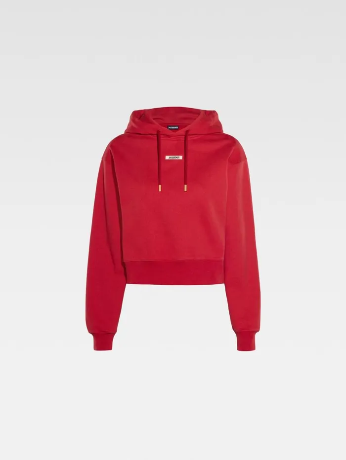 Women Sweatshirts and Joggings JACQUEMUS The Gros Grain Hoodie Dark Red