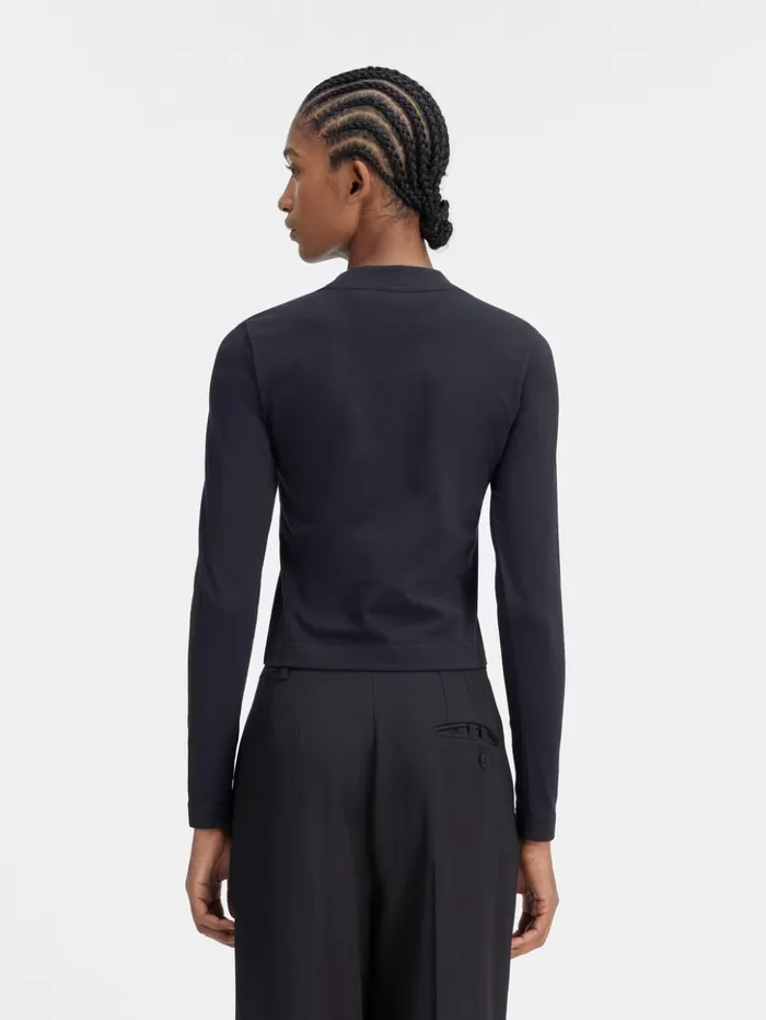 Women Tshirts JACQUEMUS The Gros Grain Longsleeve Tshirt Black Women Tshirts JACQUEMUS The Gros Grain Longsleeve Tshirt Black