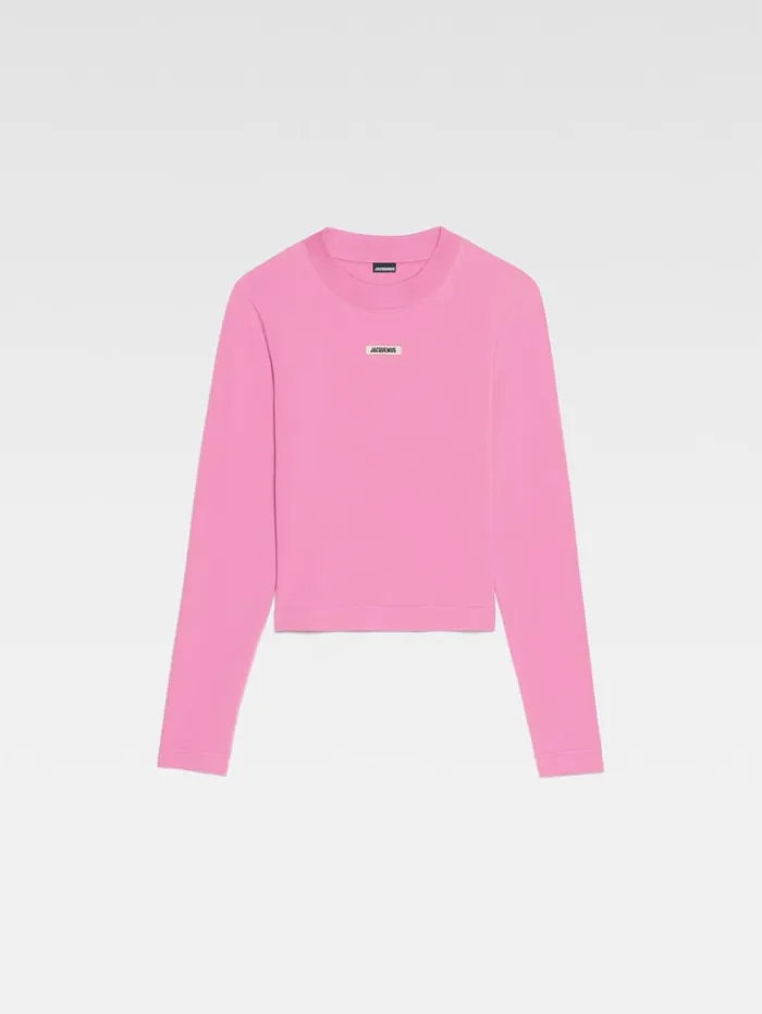 Women Tshirts JACQUEMUS The Gros Grain Longsleeve Tshirt Pink Women Tshirts JACQUEMUS The Gros Grain Longsleeve Tshirt Pink