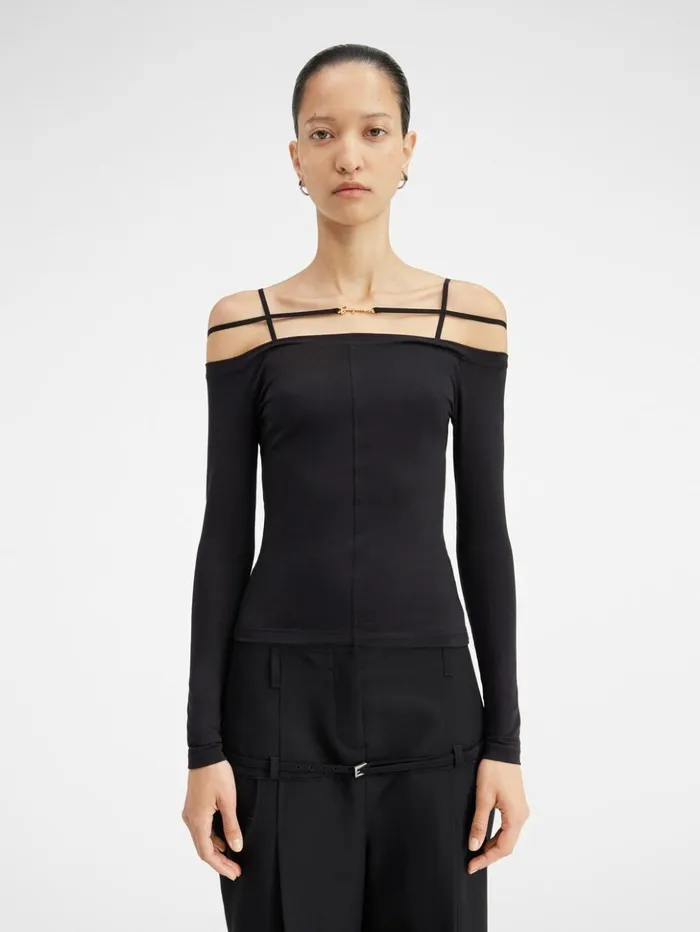 Women Tshirts JACQUEMUS The Sierra Tshirt Black