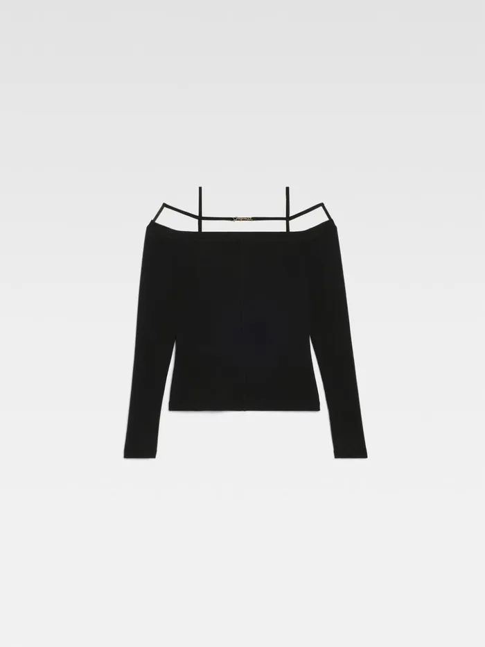 Women Tshirts JACQUEMUS The Sierra Tshirt Black Women Tshirts JACQUEMUS The Sierra Tshirt Black