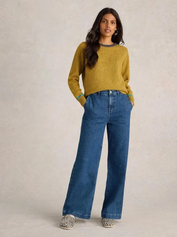 Women TALIA NEP JUMPER Chartreuse Multi White Stuff Knitwear
