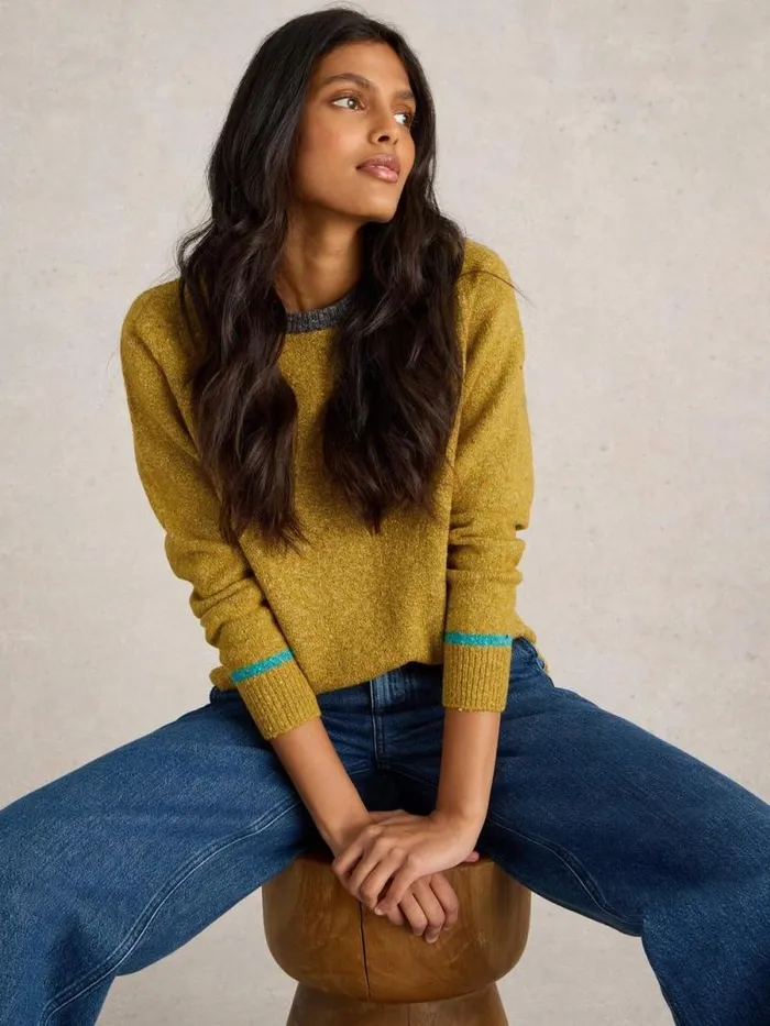 Women TALIA NEP JUMPER Chartreuse Multi White Stuff Knitwear
