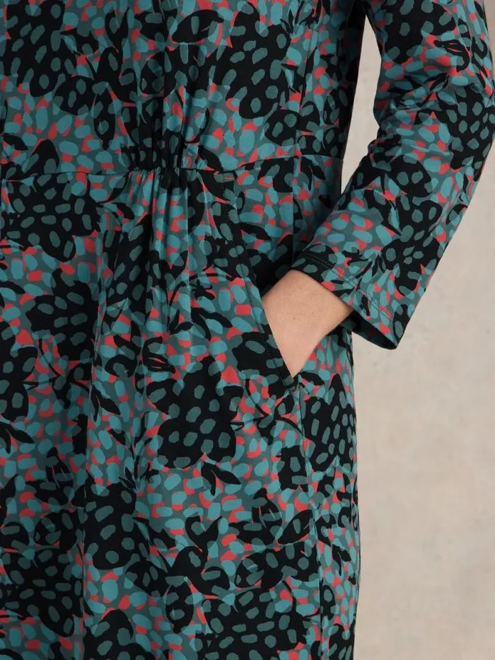 Women Tallie Jersey Dress Teal Multi White Stuff Dresses Women Tallie Jersey Dress Teal Multi White Stuff Dresses