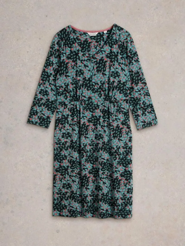Women Tallie Jersey Dress Teal Multi White Stuff Dresses Women Tallie Jersey Dress Teal Multi White Stuff Dresses