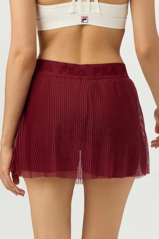 Women Tennis Fila Illusion Skort 600 Cabernet