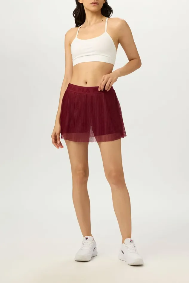 Women Tennis Fila Illusion Skort 600 Cabernet