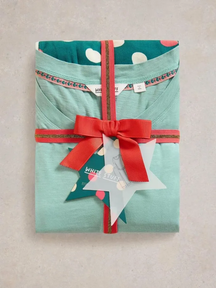 Women Tessa PJ Set Teal Multi White Stuff Pyjama Sets