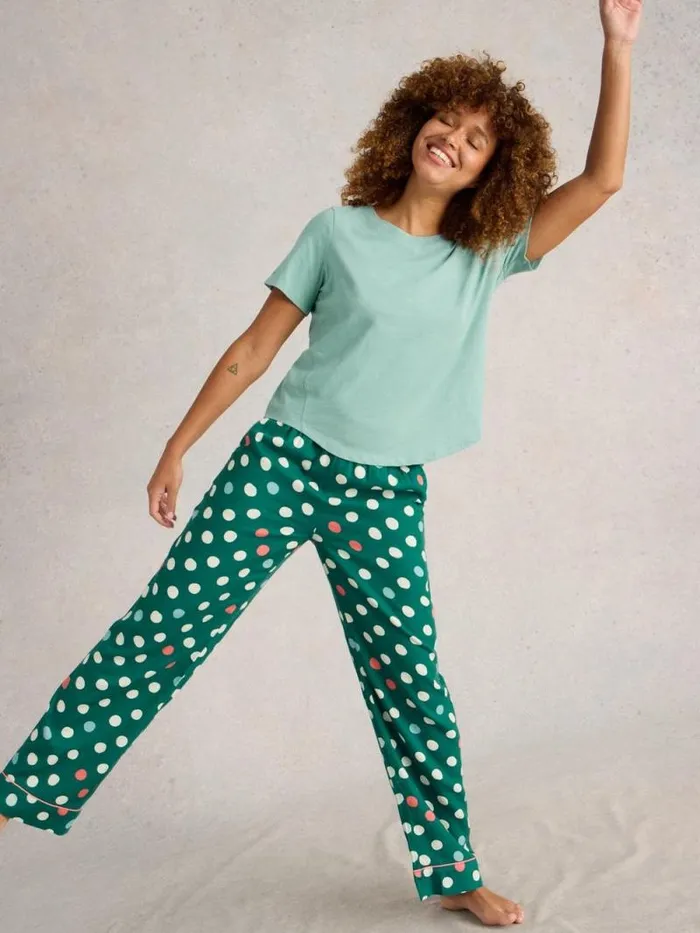 Women Tessa PJ Set Teal Multi White Stuff Pyjama Sets