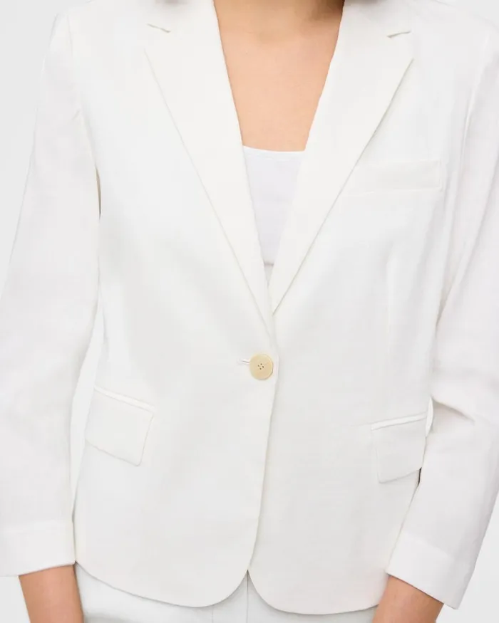 Women Theory Blazers Jackets Boxy Blazer In Good Linen White