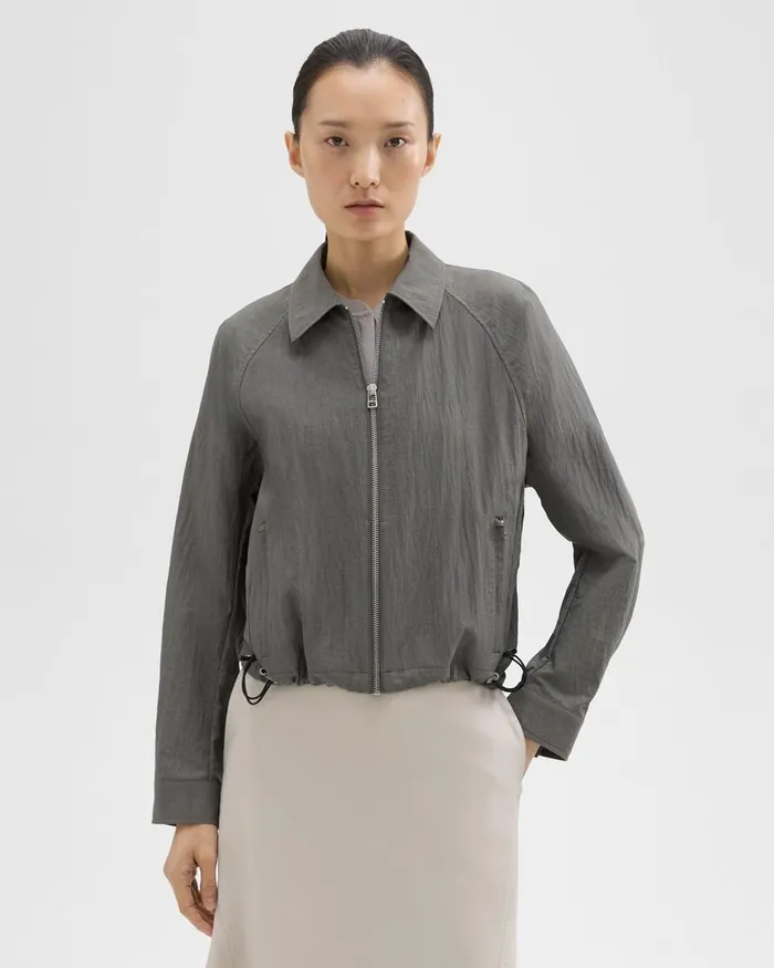 Women Theory Blazers Jackets Cropped Jacket Spruce