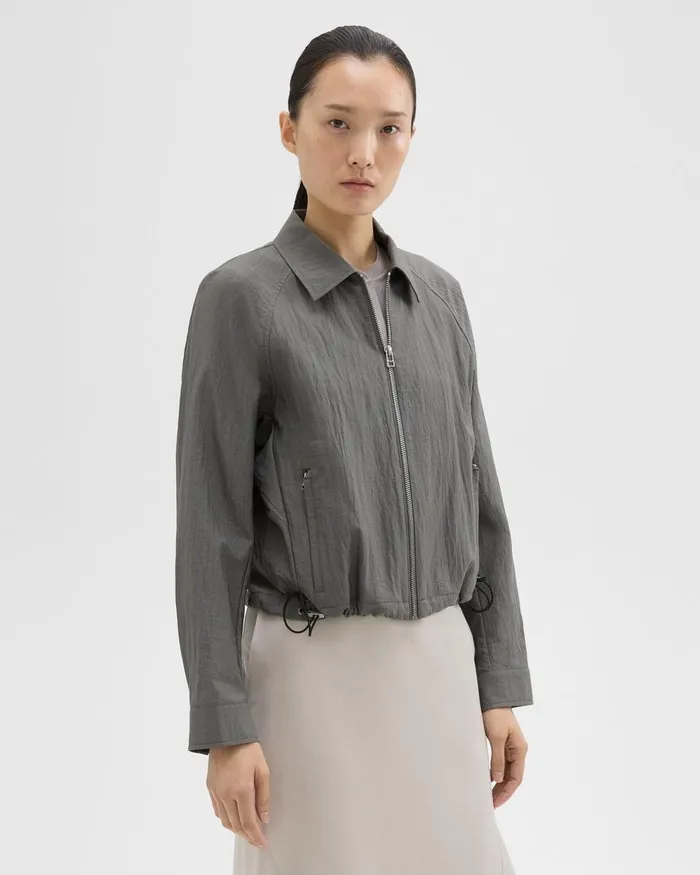 Women Theory Blazers Jackets Cropped Jacket Spruce