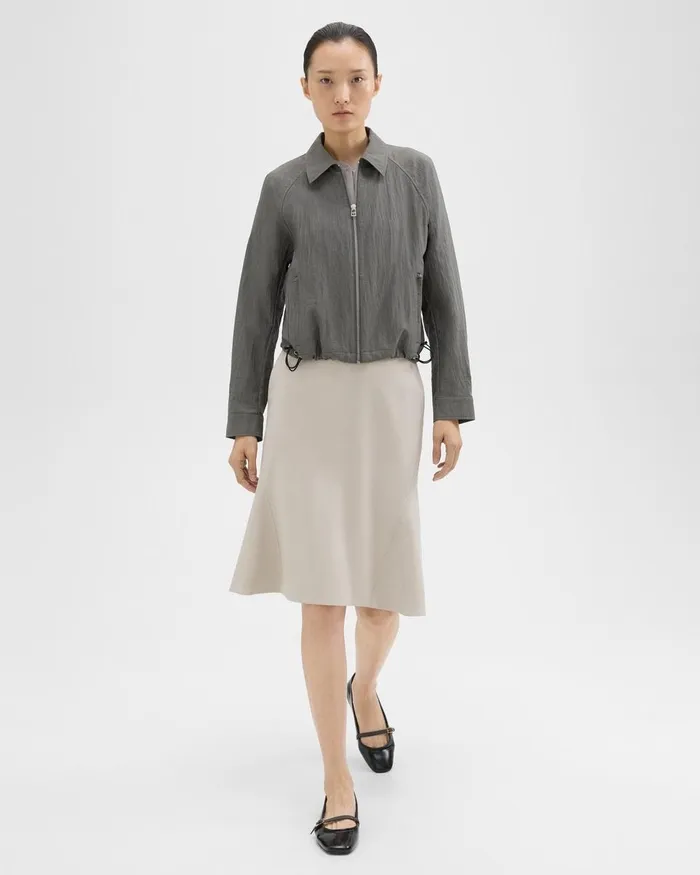 Women Theory Blazers Jackets Cropped Jacket Spruce