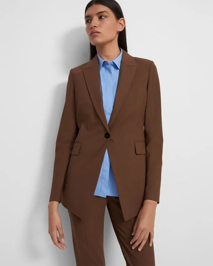 Women Theory Blazers Jackets Etiennette Blazer In Good Wool Russet