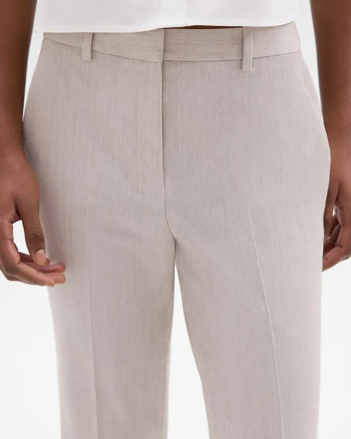Women Theory Pants Flared Pant In Good Wool Sand Melange