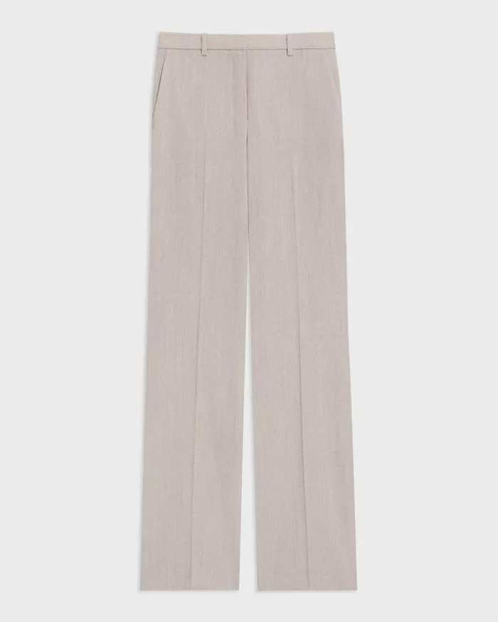 Women Theory Pants Flared Pant In Good Wool Sand Melange
