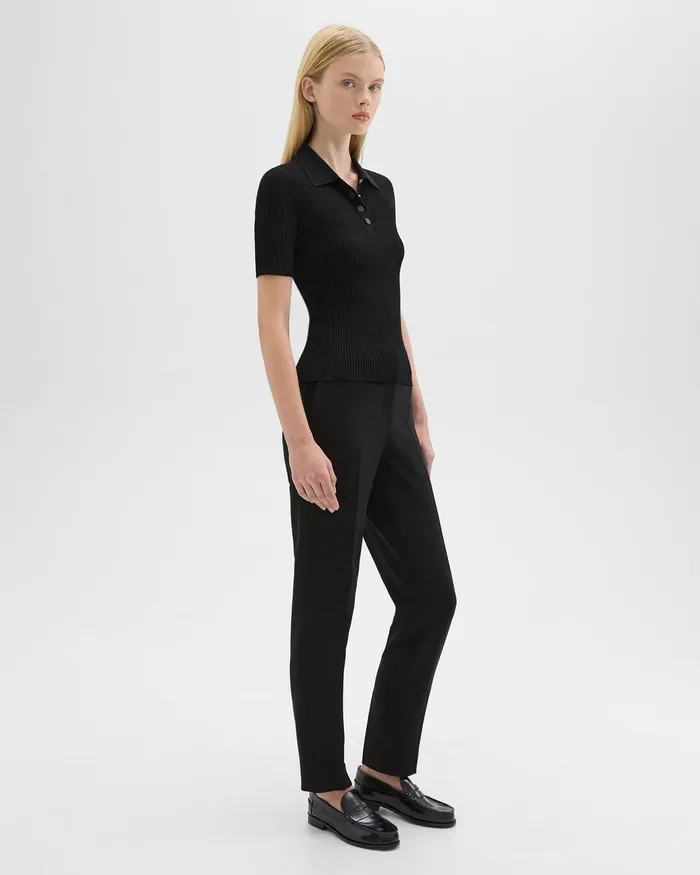Women Theory Pants Treeca Full Length Pant In Admiral Crepe Black