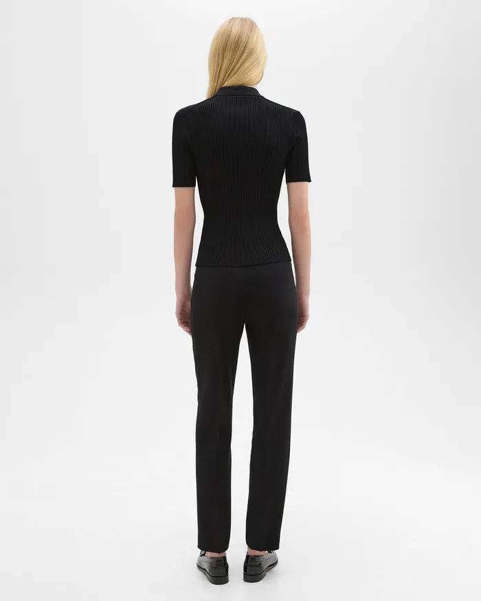 Women Theory Pants Treeca Full Length Pant In Admiral Crepe Black