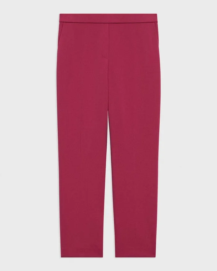 Women Theory Pants Treeca PullOn Pant In Admiral Crepe Deep Rose