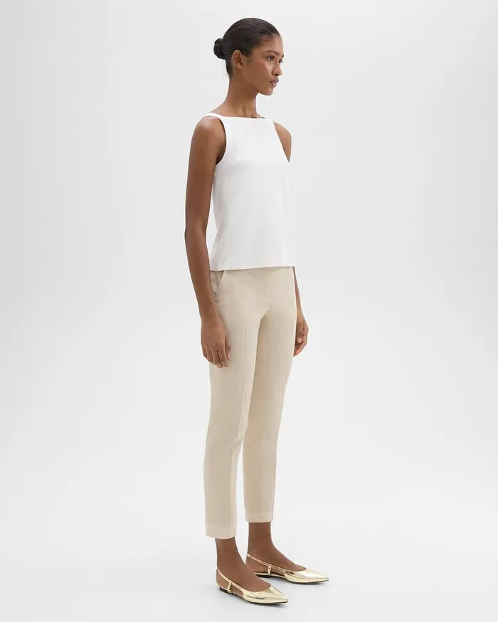 Women Theory Pants Treeca PullOn Pant In Good Linen Straw