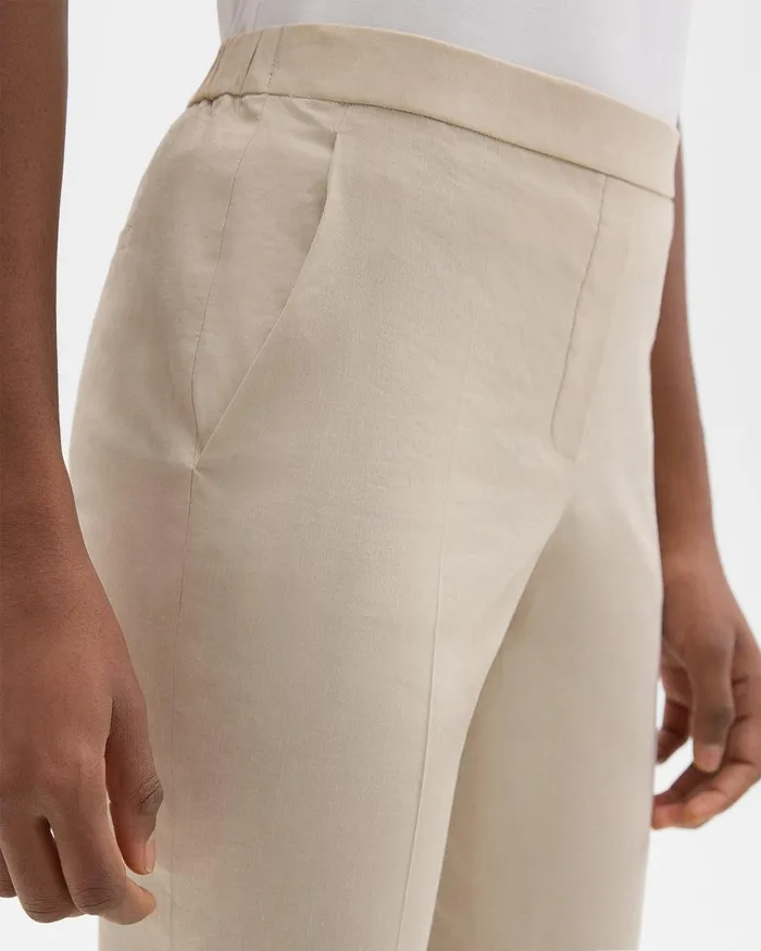 Women Theory Pants Treeca PullOn Pant In Good Linen Straw