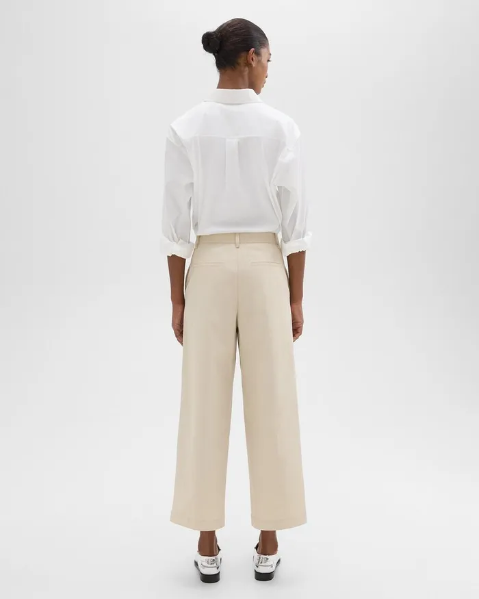 Women Theory Pants Utility Pant In Organic Cotton Sand