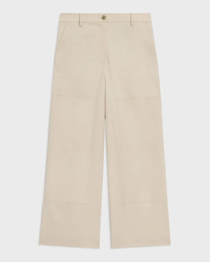 Women Theory Pants Utility Pant In Organic Cotton Sand