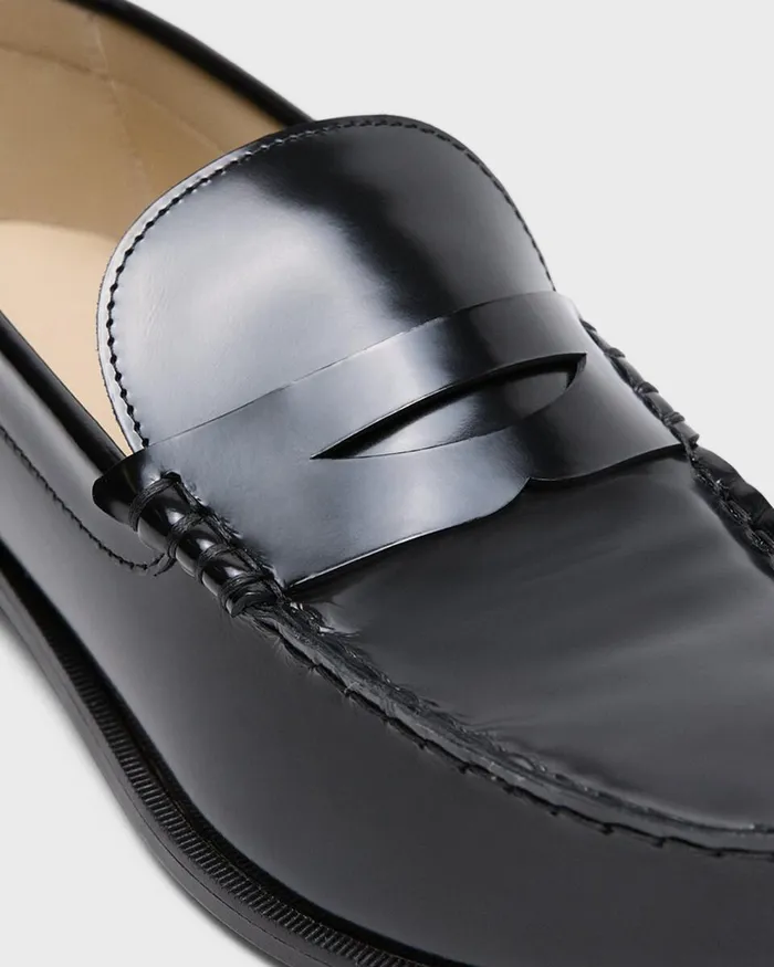 Women Theory Shoes City Loafer In Leather Black
