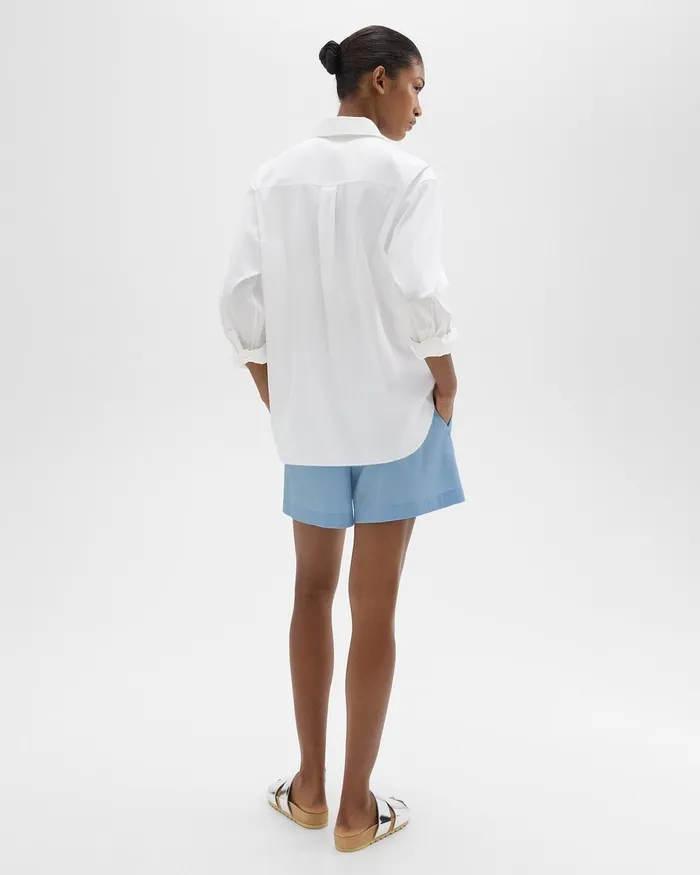 Women Theory Shorts Boxer Short In Good Cotton Powder Blue