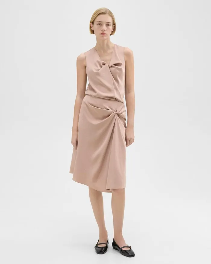 Women Theory Skirts Twisted Midi Skirt Sakura