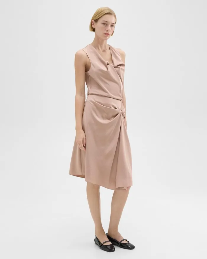 Women Theory Skirts Twisted Midi Skirt Sakura