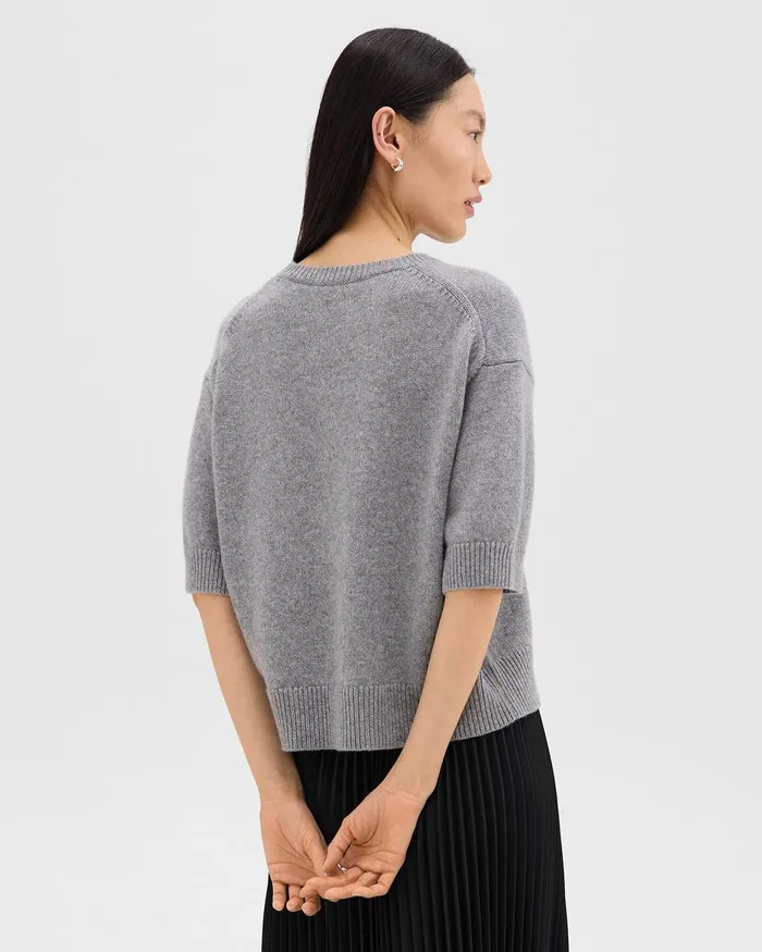 Women Theory Sweaters Cardigans Cropped Tee In Cashmere Husky