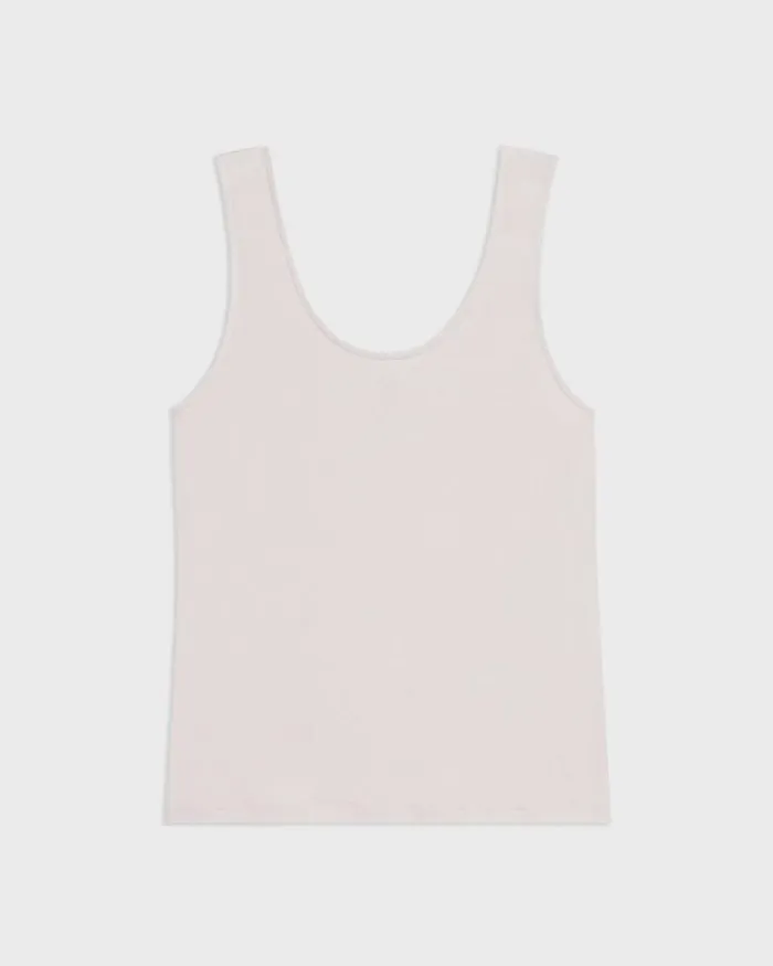 Women Theory TShirts Tank Tops Scoop Neck Tank Top In Rib Knit Viscose Sand